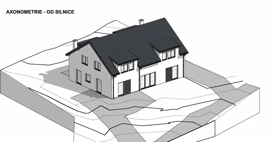 Rodinný dům se dvěma bytovými jednotkami Benešov Dobříčkov – projekt