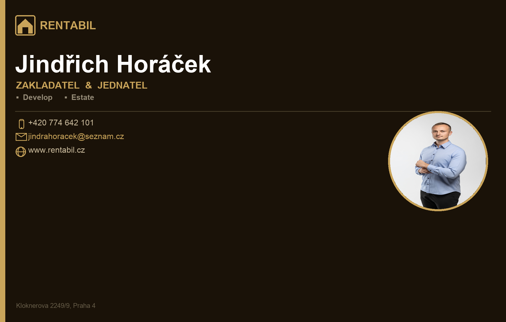 Přední strana vizitky